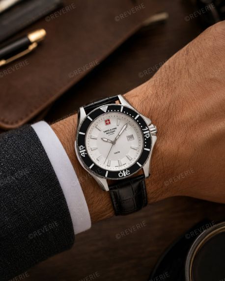 Swiss Alpine klassisk klocka med safirglas 44mm