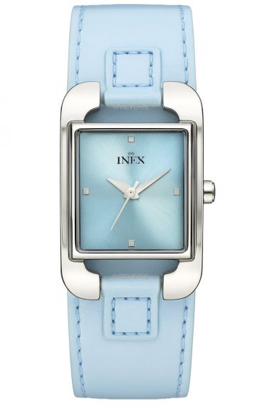 Minimalism från Inex... med armband av läder - Inex Blue A69211S8KV