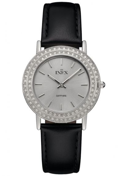 Svart armband, grå urtavla - Inex Black Gray A69226S3I
