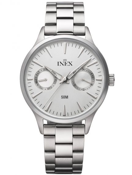 Silverfärgad stålklocka - Inex Silver/Silver A76206S4I