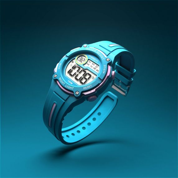 Digital armbandsklocka med snygga färger - Fibex Mini Digital 100M Water Resist FIBEX76IP003