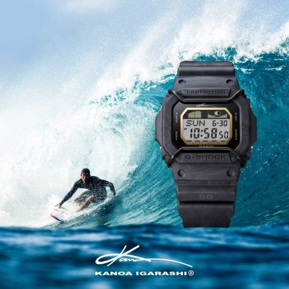 Pro Surfer G-Shock med tidvattenkurva och måndata, designad av Kanoa Igarashi | GLX-5600KB-1ER