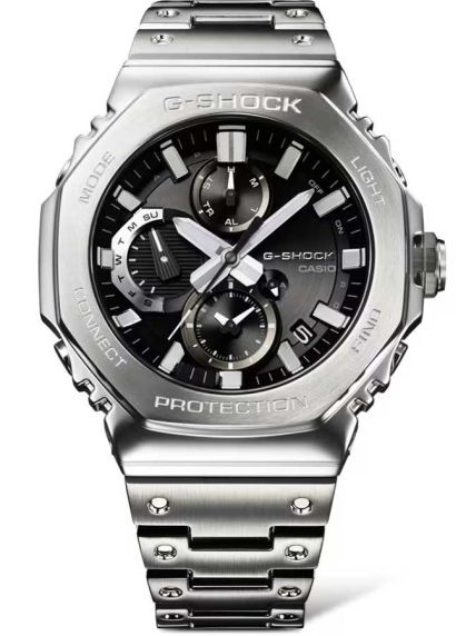 Full Metal G-Shock med oktagonal stålram och Bluetooth | GM-B2100D-1AER