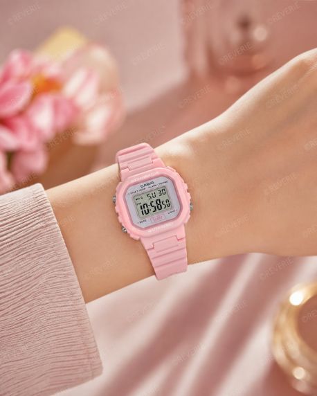 Rosa armbandsklocka för ungdomar eller lyckliga kvinnor - Casio Pink Digital 30mm