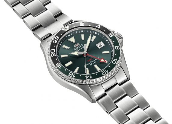 Orient Mens Steel Green Automatic Sapphire Diver 42mm