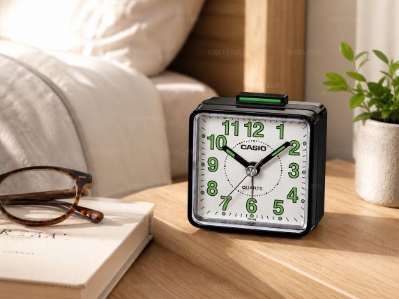Casio väckarklocka med pipalarm 57x57mm
