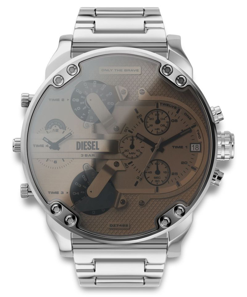 Diesel Mr. Daddy 2.0 DZ7482 - Quartz - Silver - Herrklocka - Rostfri stål - Härdat mineralglas