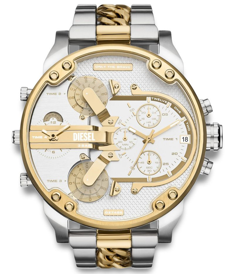Diesel Mr. Daddy DZ7486 - Quartz - Silver - Herrklocka - Rostfri stål - Härdat mineralglas