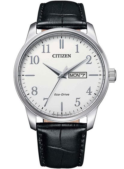 Citizen Eco-Drive herrklocka med datum och läderrem | Klassisk design med Eco-Drive | BM8550-14A - Quartz - Silver - Herrklocka - Läder - Härdat...