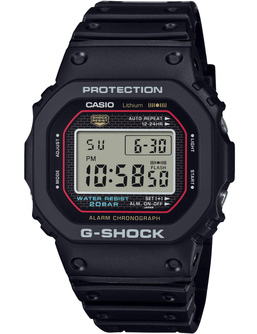 Casio G-Shock Re-Creation First Original Design of G-Shock DW-5000R-1AER (Made in Japan) - Digitalt - Svart - Herrklocka - Harts - Härdat...