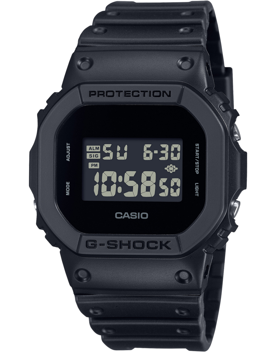 Casio | Stealth Black G-Shock digital klocka med 200M skydd och minimalistisk design | DW-5600UBB-1ER - Digitalt - Svart - Herrklocka - Harts - Härdat