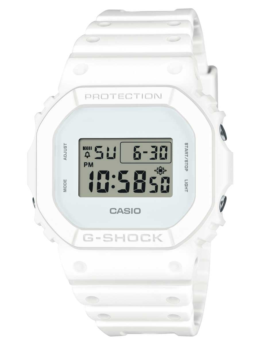Casio G-Shock DW-5600WW-7ER - Digitalt - Vit - Herrklocka - Harts - Härdat mineralglas