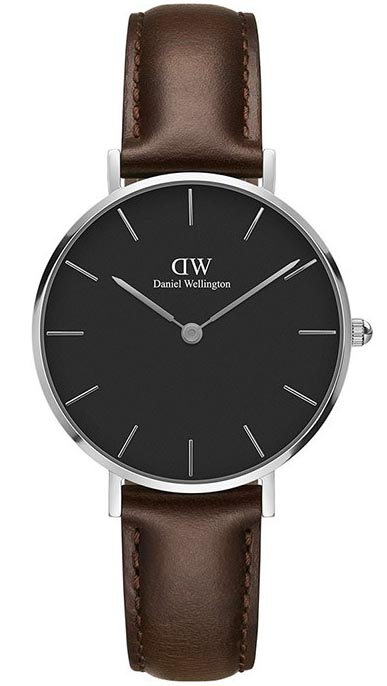 Daniel Wellington Outlet | Daniel Wellington Classic Petite 32mm Bristol DW00100177 - Quartz - Silver - Damklocka - Läder - Härdat mineralglas