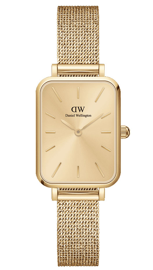 Daniel Wellington Quadro Unitone DW00100485 - Quartz - Guld - Damklocka - Mesh - Härdat mineralglas