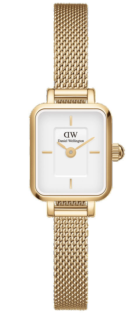 Daniel Wellington Quadro Mini Evergold DW00100725 - Quartz - Guld - Damklocka - Mesh - Härdat mineralglas