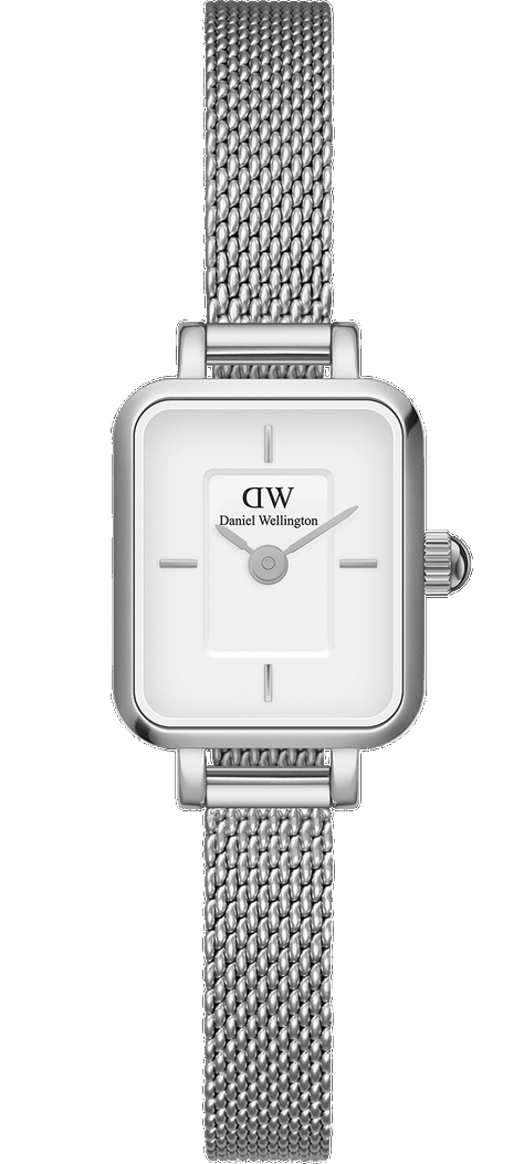 Daniel Wellington Quadro Mini Sterling DW00100726 - Quartz - Silver - Damklocka - Mesh - Härdat mineralglas
