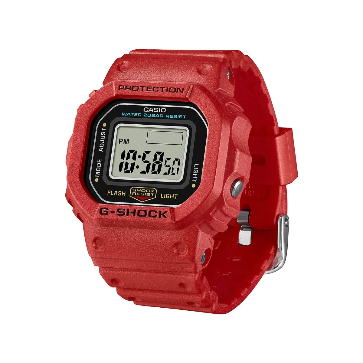 Casio G-Shock Nano DWN-5600-4ER - Digitalt - Röd - Unisex - Harts - Härdat mineralglas