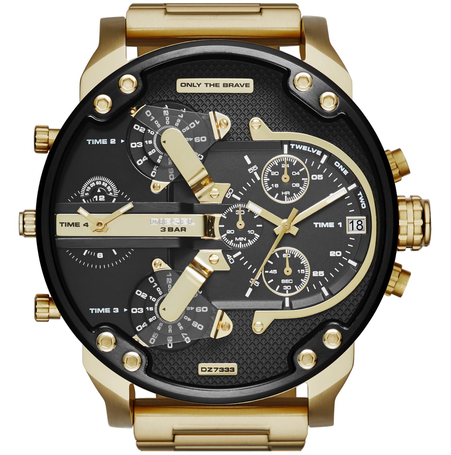 Diesel Mr. Daddy 2.0 DZ7333 - Quartz - Guld - Herrklocka - Rostfri stål - Härdat mineralglas