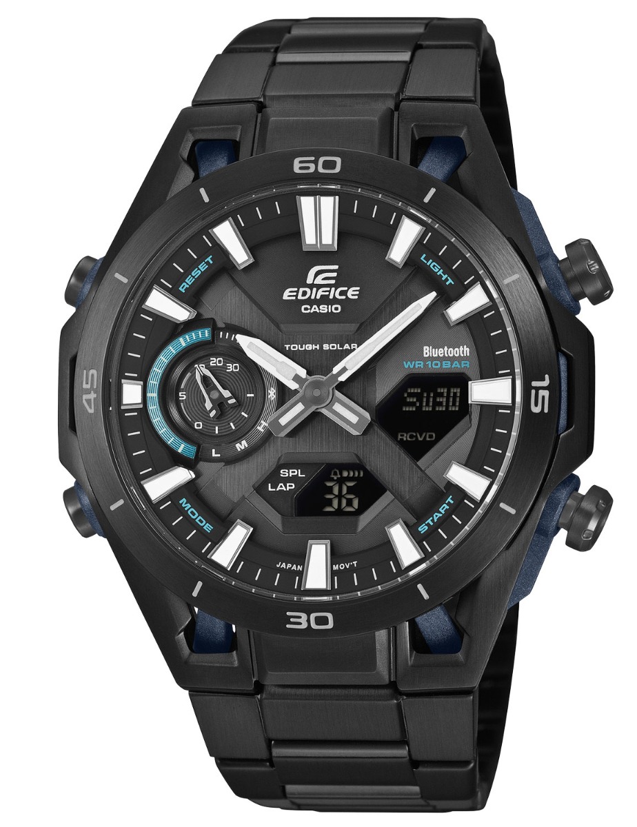 Casio Edifice Sospensione ECB-2300DC-1AEF - Analog-digital-mix - Svart - Herrklocka - Rostfri stål - Härdat mineralglas