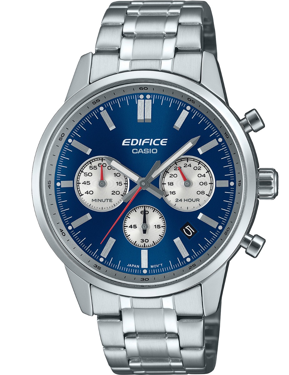 Casio Edifice EFR-575D-2AEF - Quartz - Silver - Herrklocka - Rostfri stål - Härdat mineralglas