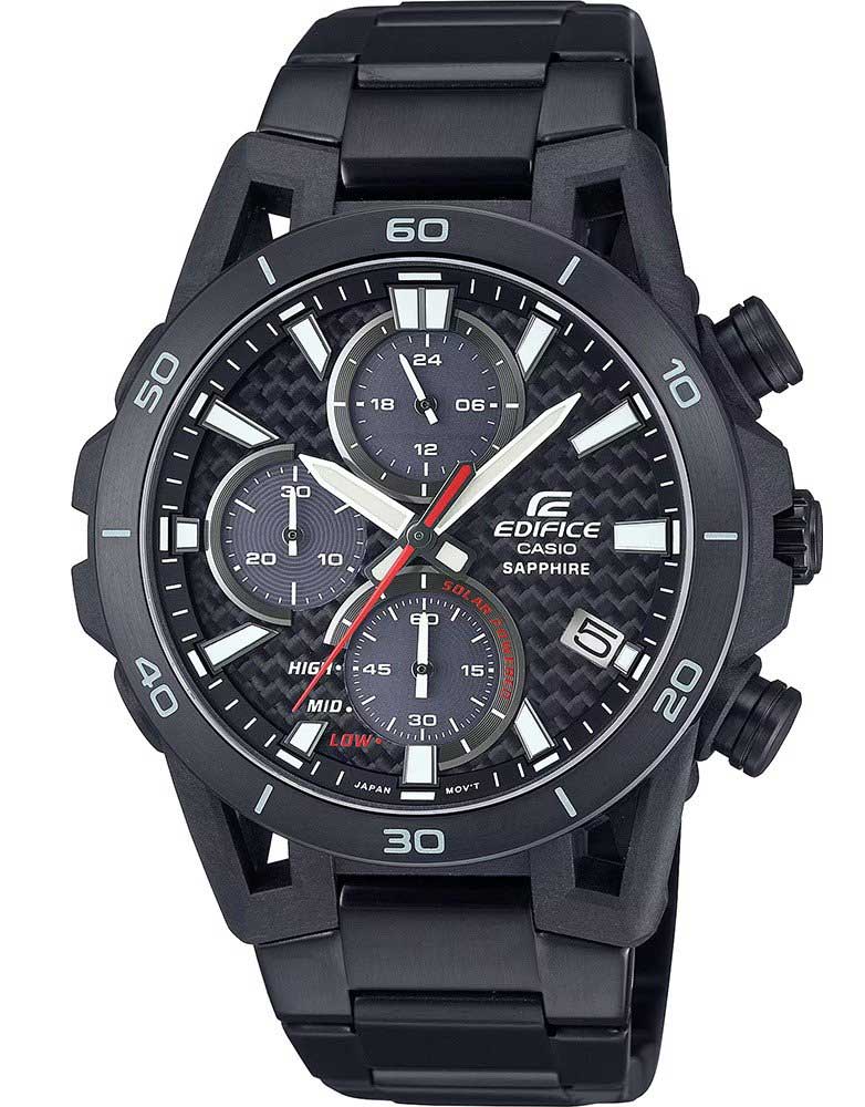 Casio Edifice EFS-S640DC-1AVUEF - Quartz - Svart - Herrklocka - Rostfri stål - Safir