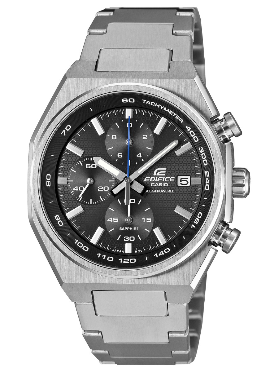 Casio Solar Powered Sapphire Chronograph 38mm - Quartz - Silver - Herrklocka - Rostfri stål - Safir
