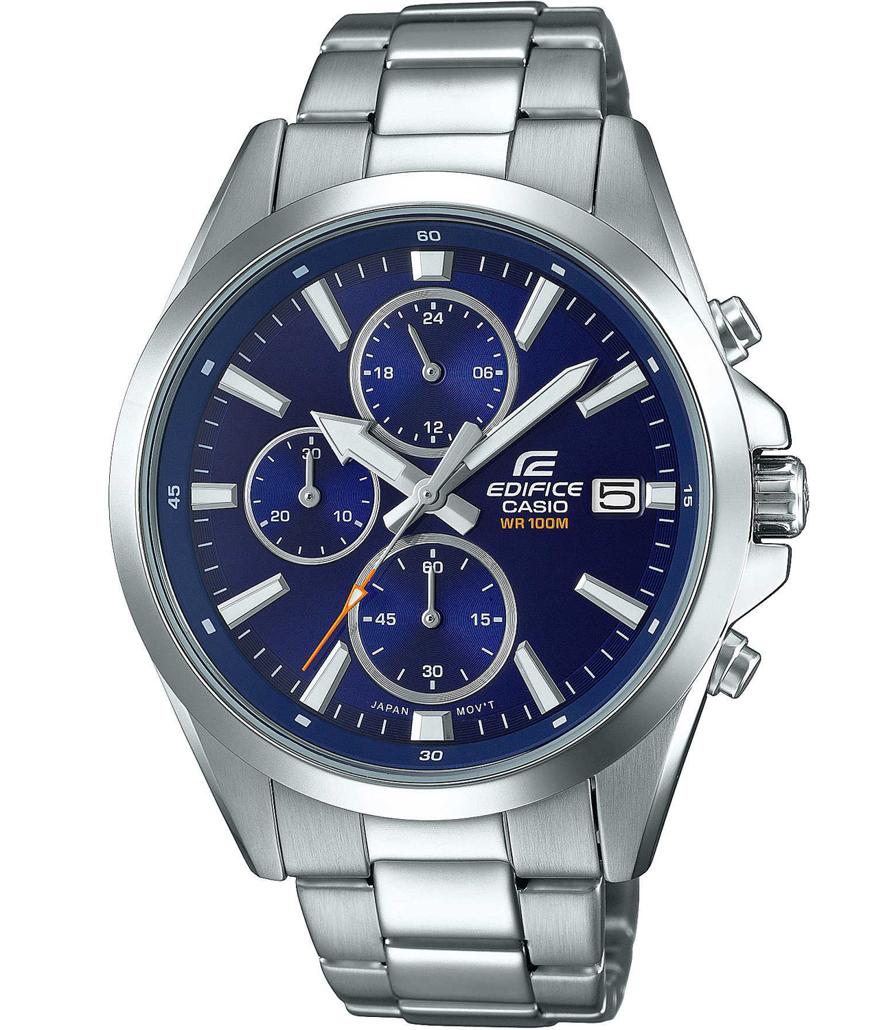 Casio Edifice EFV-560D-2AVUEF - Quartz - Silver - Herrklocka - Rostfri stål - Härdat mineralglas