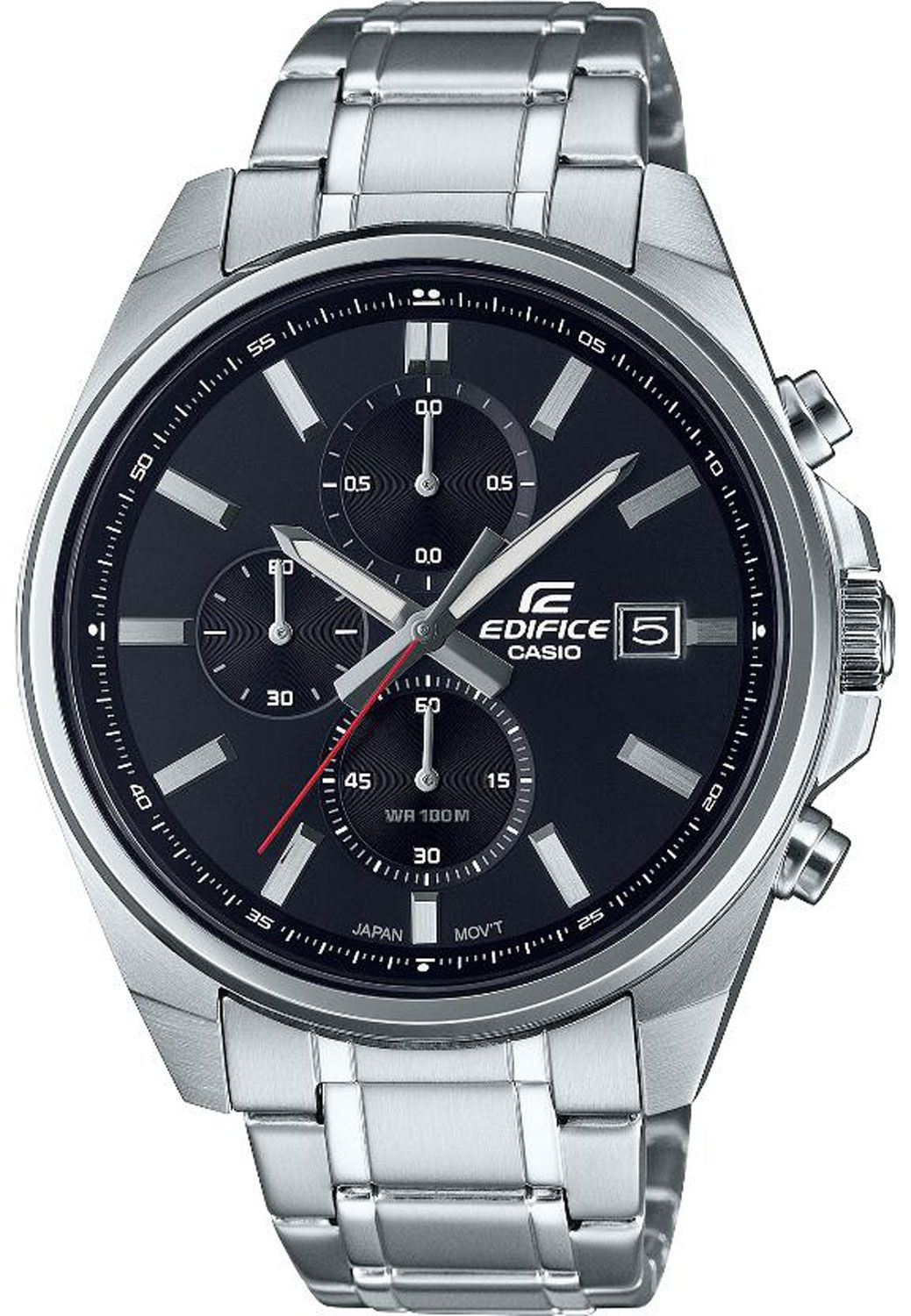 Casio Edifice Chronograph EFV-610D-1AVUEF - Quartz - Silver - Herrklocka - Rostfri stål - Härdat mineralglas