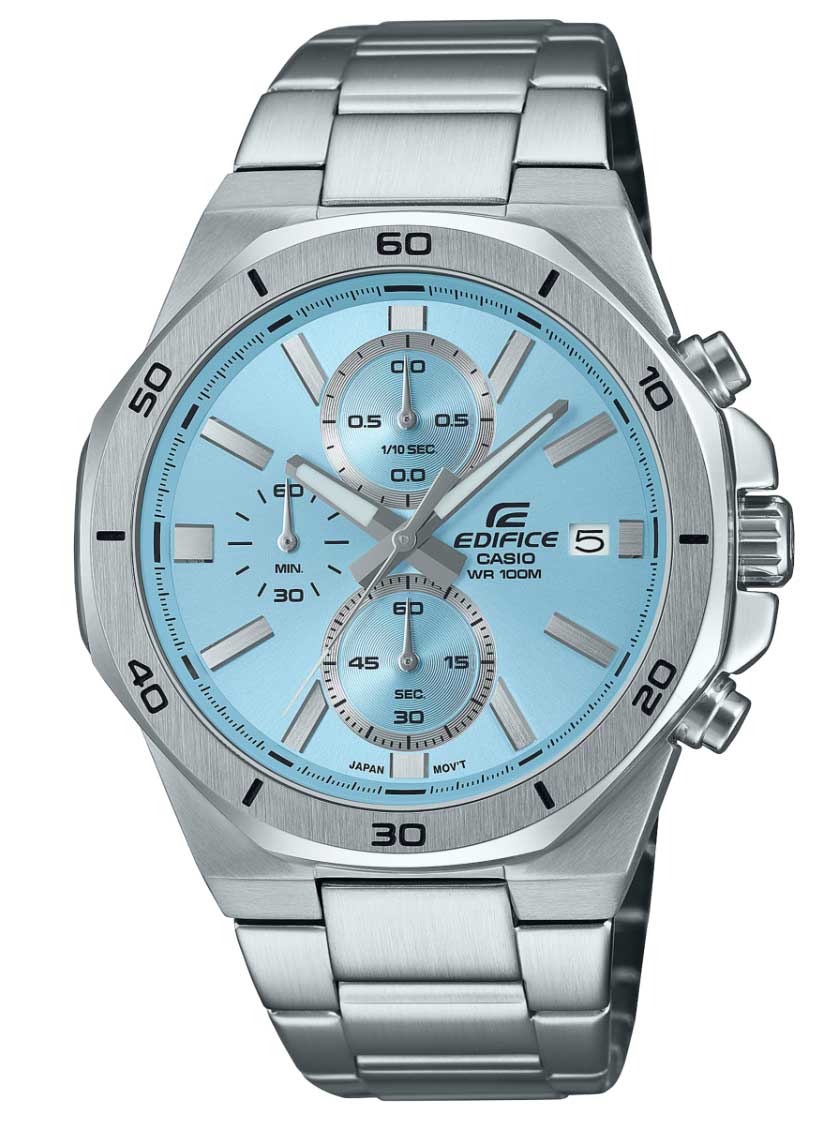 Casio Edifice Standard Chronograph EFV-640D-2BVUEF - Quartz - Silver - Herrklocka - Rostfri stål - Härdat mineralglas