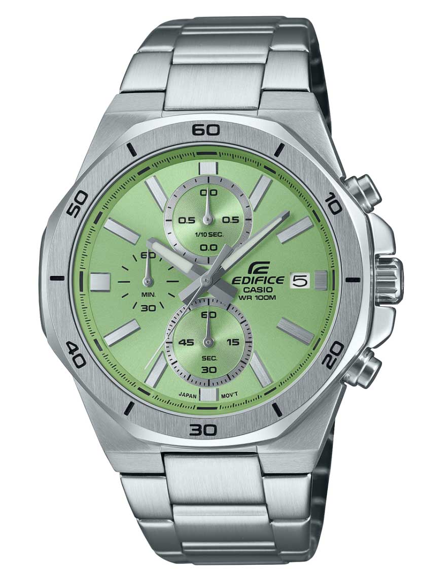 Casio Edifice Standard Chronograph EFV-640D-3AVUEF - Quartz - Silver - Herrklocka - Rostfri stål - Härdat mineralglas