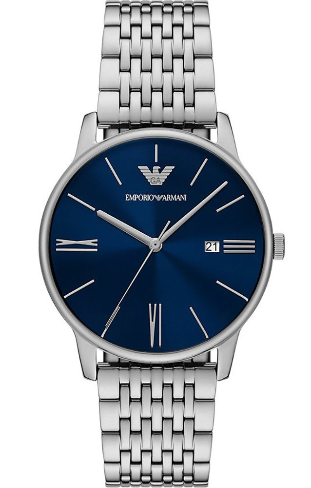 Emporio Armani Minimalist AR11674 - Quartz - Silver - Herrklocka - Rostfri stål - Härdat mineralglas