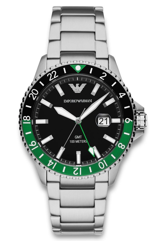 Emporio Armani World Explorer AR11589 - Quartz - Silver - Herrklocka - Rostfri stål - Härdat mineralglas