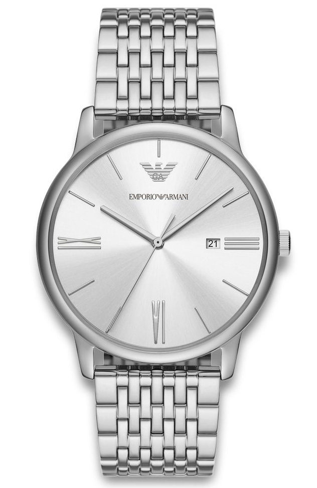 Emporio Armani Minimalist AR11599 - Quartz - Silver - Herrklocka - Rostfri stål - Härdat mineralglas