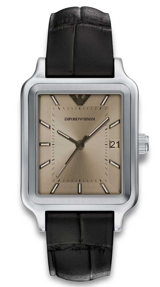 Emporio Armani Diego AR11756 - Quartz - Silver - Herrklocka - Läder - Härdat mineralglas