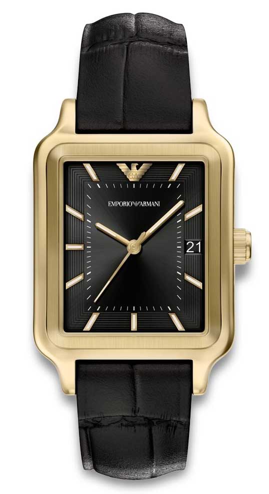 Emporio Armani Diego AR11757 - Quartz - Silver - Herrklocka - Läder - Härdat mineralglas