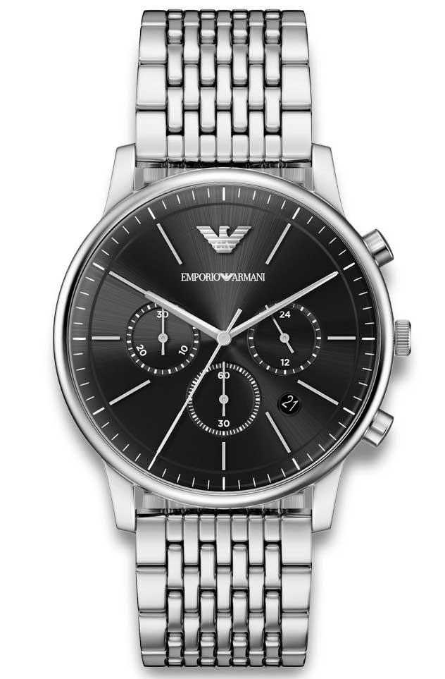 Emporio Armani Minimalist AR11772 - Quartz - Silver - Herrklocka - Rostfri stål - Härdat mineralglas
