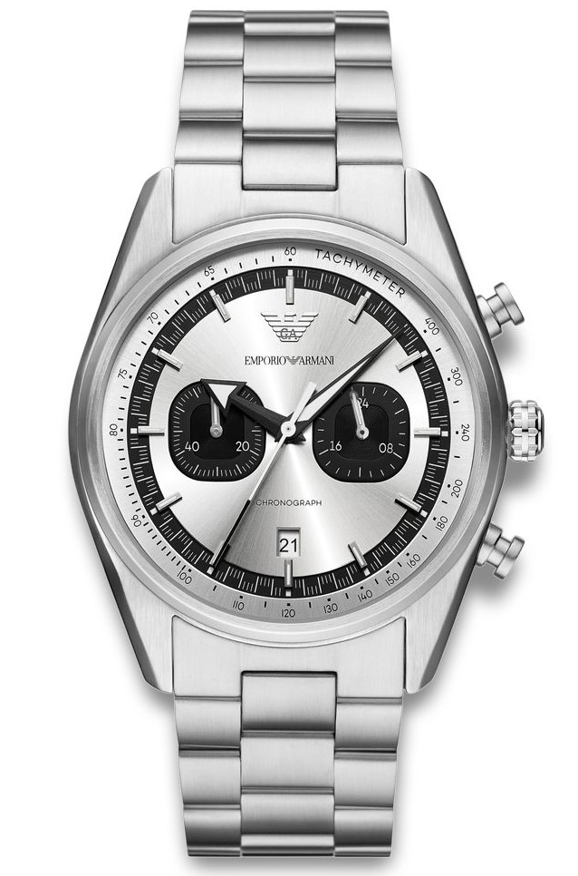 Emporio Armani Racer AR11636 - Quartz - Silver - Herrklocka - Rostfri stål - Härdat mineralglas