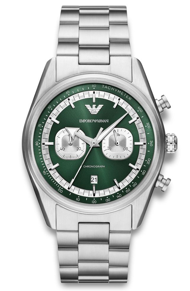 Emporio Armani Racer AR11637 - Quartz - Silver - Herrklocka - Rostfri stål - Härdat mineralglas