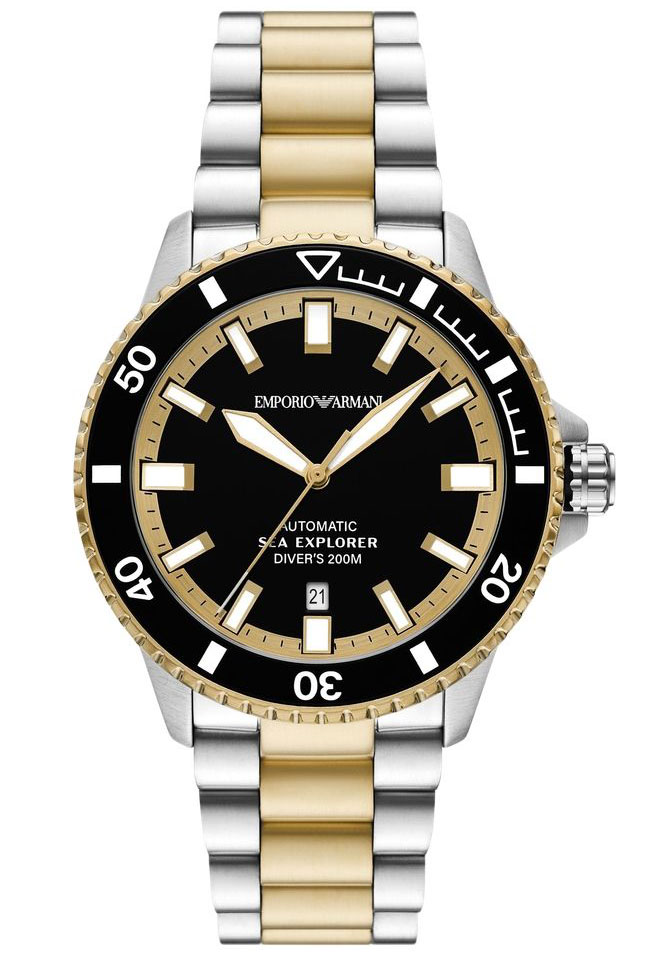 Emporio Armani Sea Explorer AR60089 - Quartz - Silver - Herrklocka - Rostfri stål - Härdat mineralglas