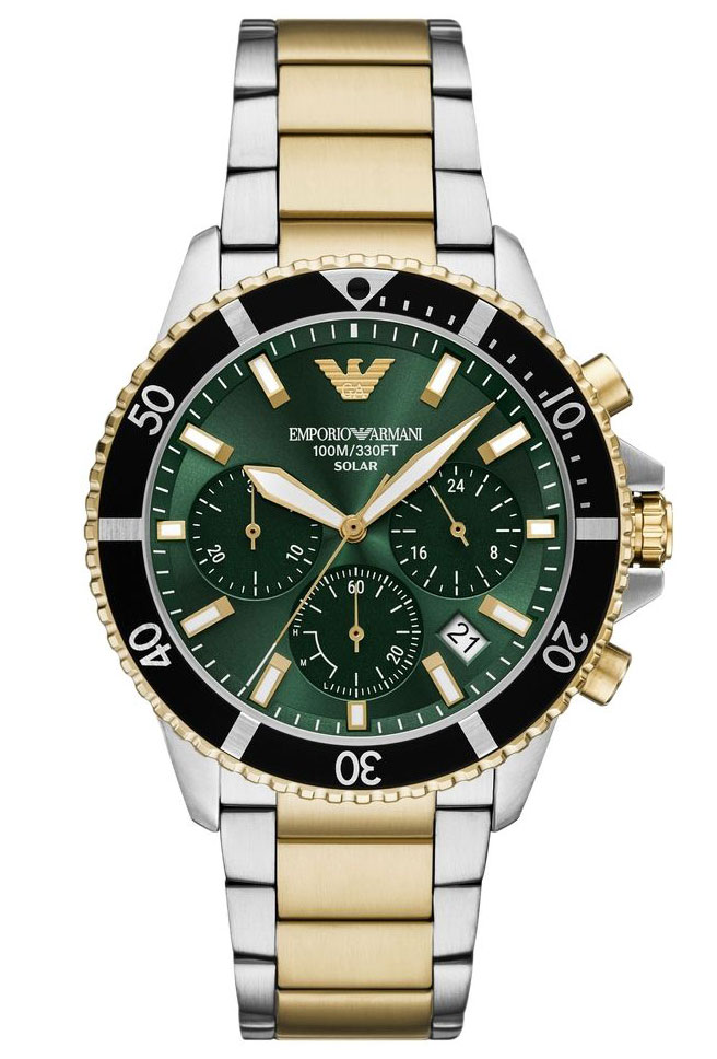 Emporio Armani World Explorer AR11695 - Quartz - Silver - Herrklocka - Rostfri stål - Härdat mineralglas