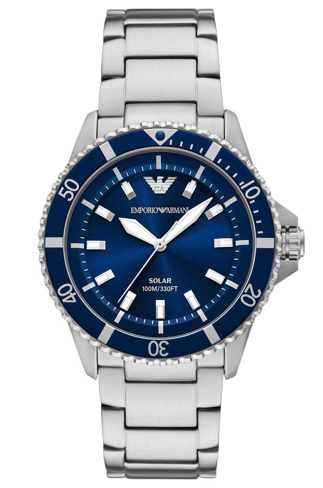 Emporio Armani World Explorer AR11697 - Quartz - Silver - Herrklocka - Rostfri stål - Härdat mineralglas