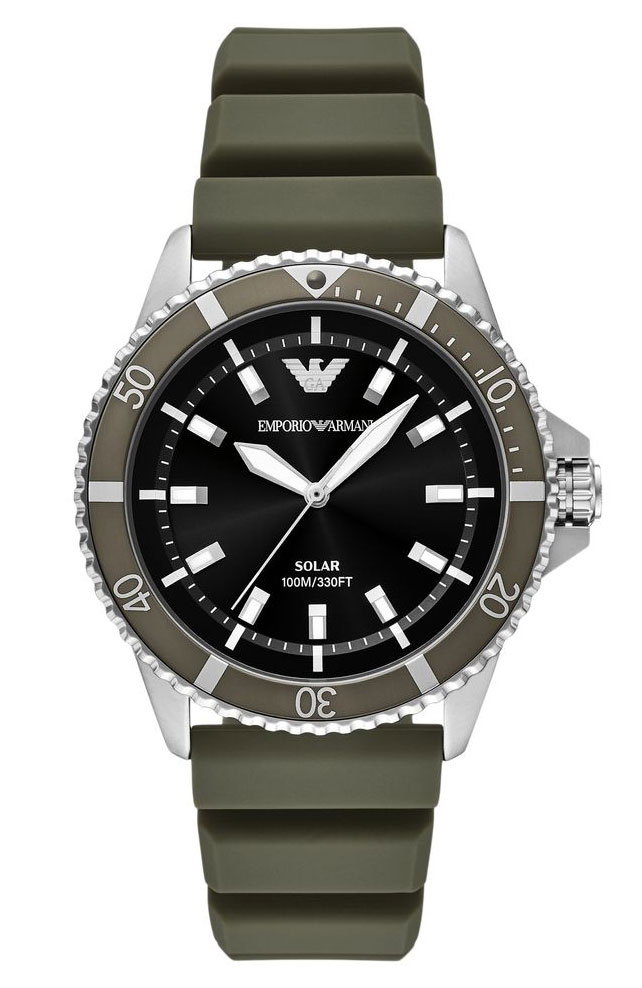 Emporio Armani World Explorer AR11699 - Quartz - Silver - Herrklocka - Silikon - Härdat mineralglas