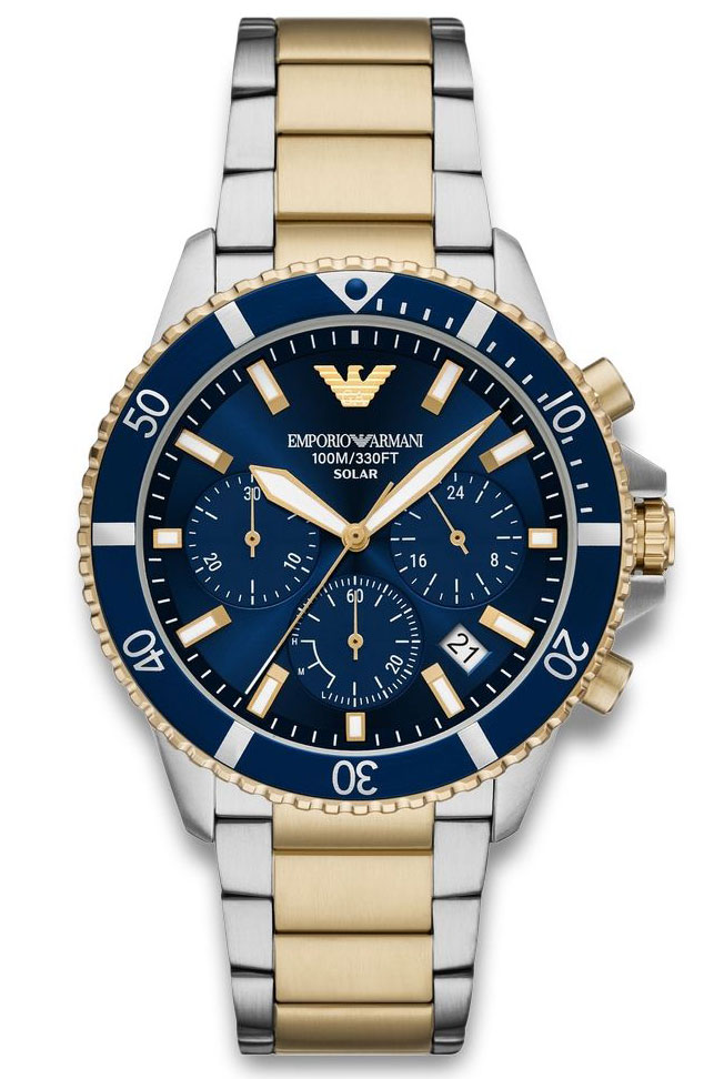 Emporio Armani World Explorer AR11740 - Quartz - Silver - Herrklocka - Rostfri stål - Härdat mineralglas