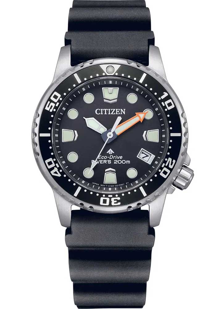 Citizen Promaster kompakt dykarklocka för kvinnor med Eco-Drive och ISO-certifiering | EO2020-08E - Quartz - Silver - Damklocka - Gummi - Härdat...