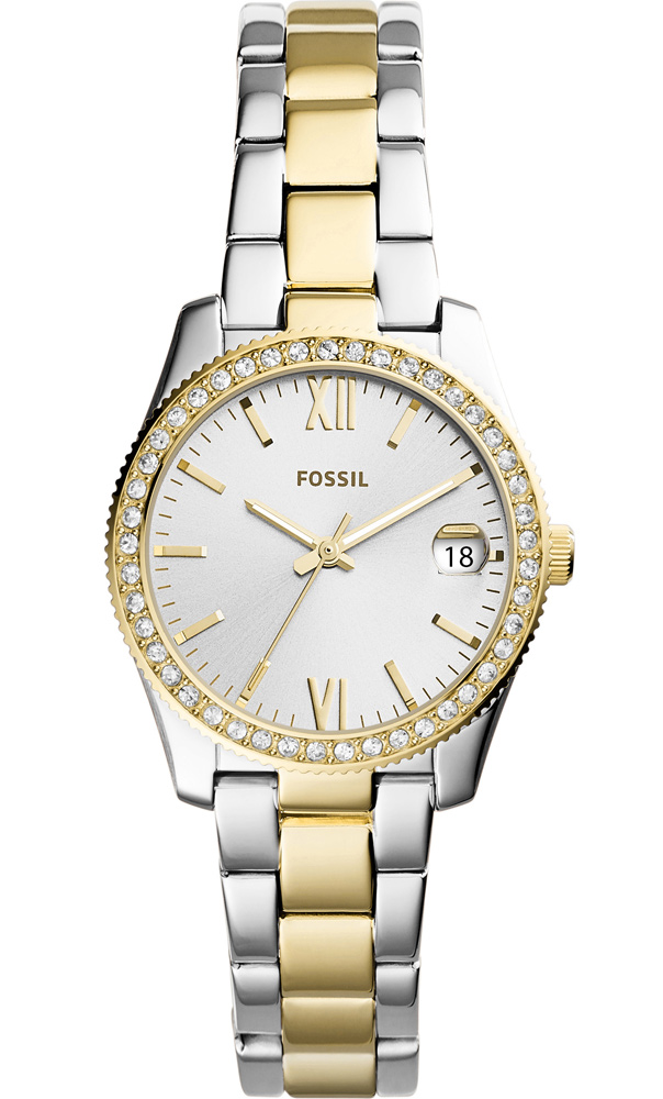 Fossil Scarlette ES4319 - Quartz - Silver - Damklocka - Rostfri stål - Härdat mineralglas