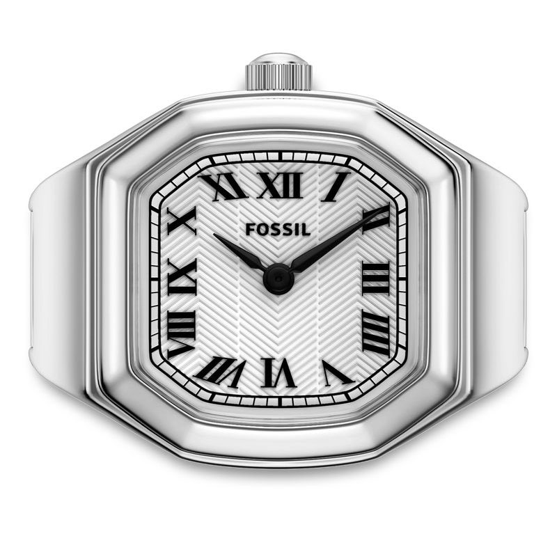 Fossil Harlow Watch Ring ES5482 - Quartz - Silver - Damklocka - Stretch - Härdat mineralglas