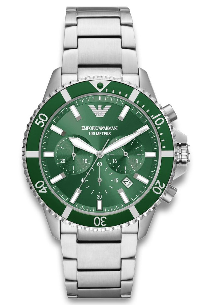 Emporio Armani World Explorer AR11500 - Quartz - Silver - Herrklocka - Rostfri stål - Härdat mineralglas