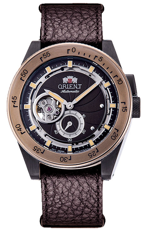 Orient Retro Future Camera Revival Automatic RA-AR0203Y - Automatisk - Grå - Herrklocka - Läder - Härdat mineralglas