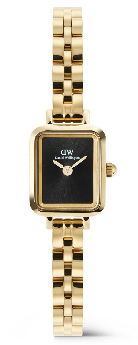 Daniel Wellington Quadro Mini 3-Link DW00100851 - Quartz - Guld - Damklocka - Rostfri stål - Härdat mineralglas