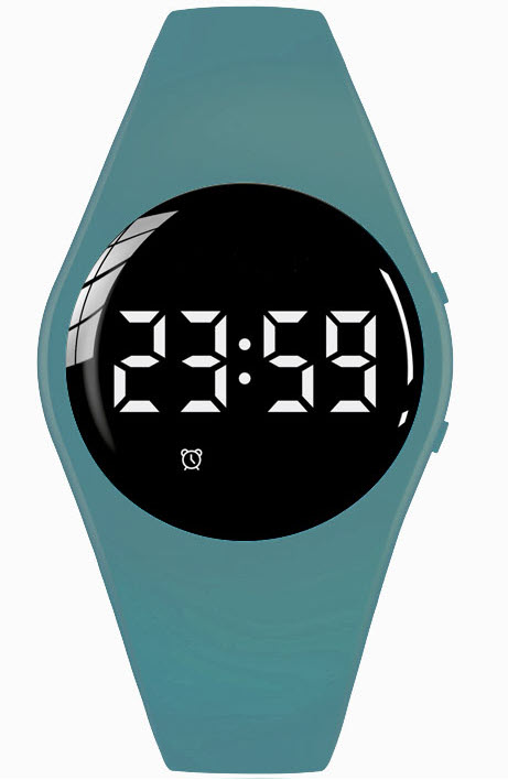 Vätskepåminnelse för barn turkos hälsoklocka | FIBEX15V2TURQUOISE - Digitalt - Blå Grön Turkos - Unisex - Silikon -